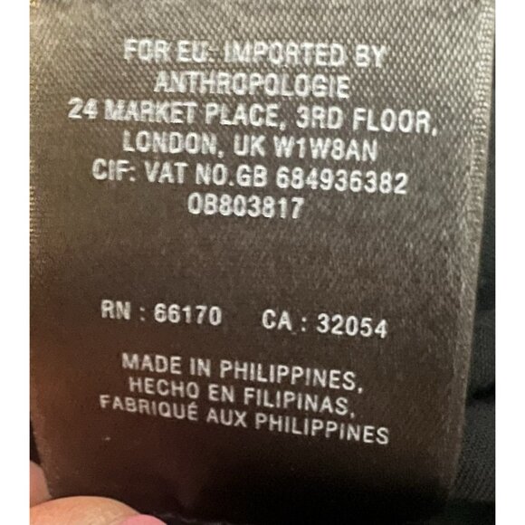 Anthropologie Cropped Jumpsuit Women Black Size 6 Wide Leg Abbey Crepe Belted - Picture 10 of 10